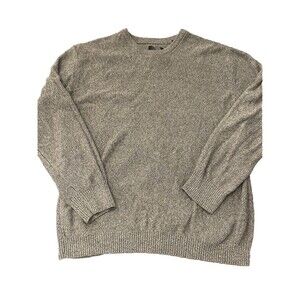 Prana Knit Sweater Mens XXL Gray Slim Fit Long Sleeve 100% Organic Cotton MC1